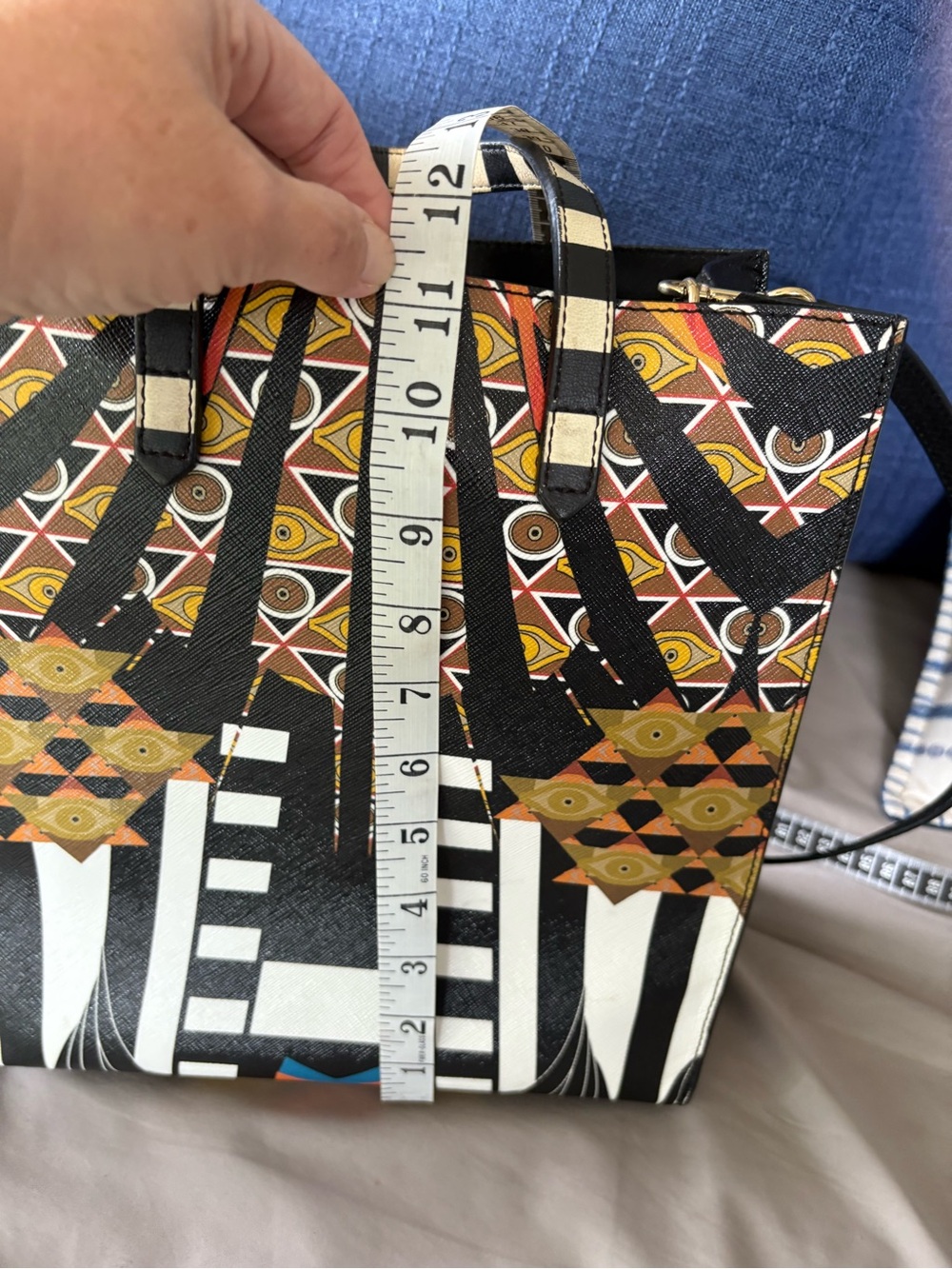 GIVENCHY Geometric Tribal Antigona Shopping Tote Bag w/Pouch&Shoulder Strap EUC - Picture 14 of 15